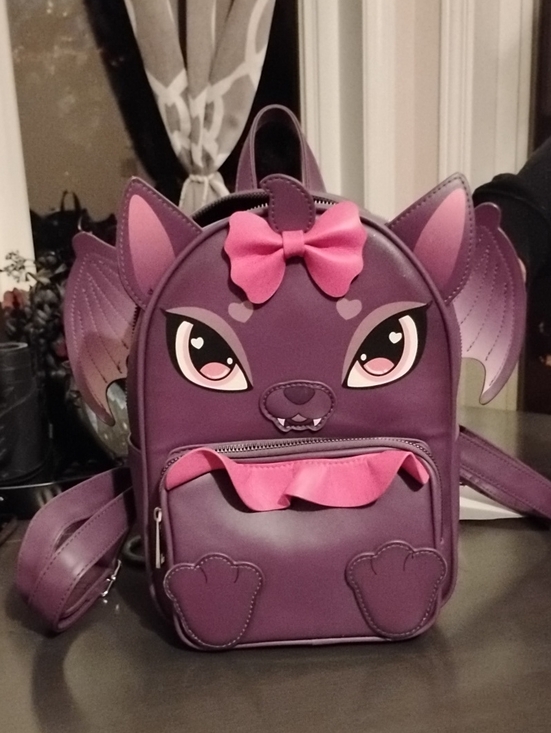 monster high Handbags - monster high Purple Bat Character Mini Backpack with Pink Bow